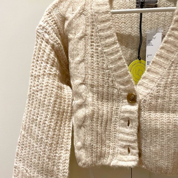 Urban Outfitters Sweaters - URBAN OUTFITTERS Knit Cropped Cardigan + Knit Tube Top